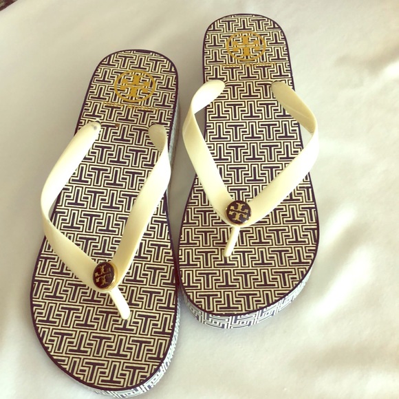 Tory Burch Shoes - Tory Burch wedge flip flops